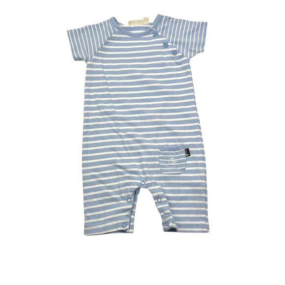 Jojo Maman Bebe Blue Striped Romper - Picture 1 of 4